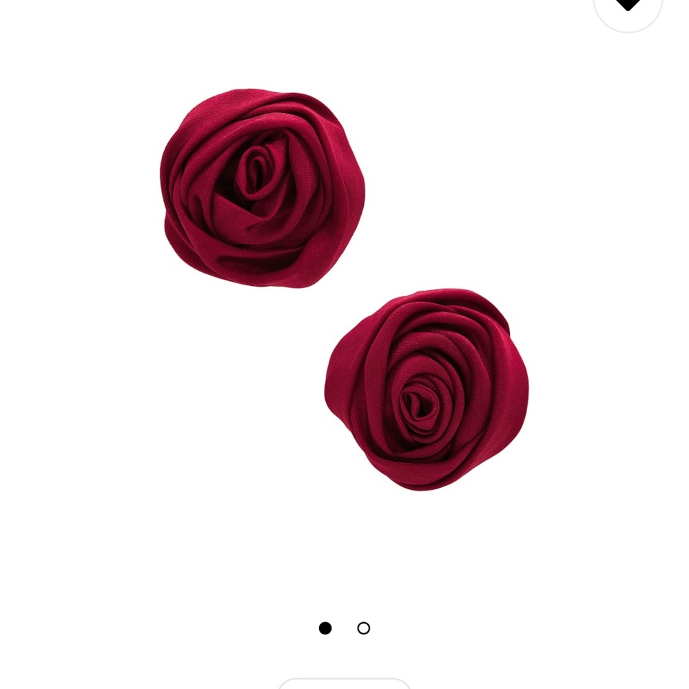 Elegant Red Rose Hair Clips